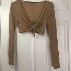 Gold H&M shrug with a bit of sparkle!
